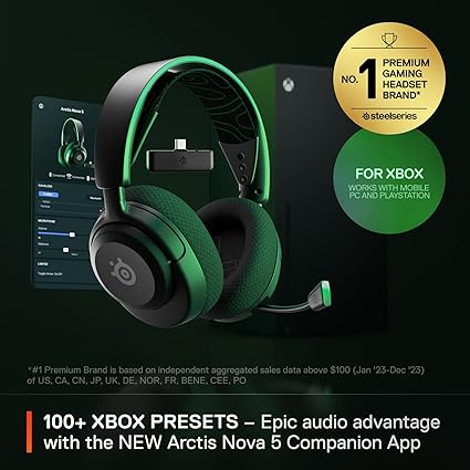 SteelSeries Arctis Nova 5X Wireless Headphone for XBOX - Black - PakByte