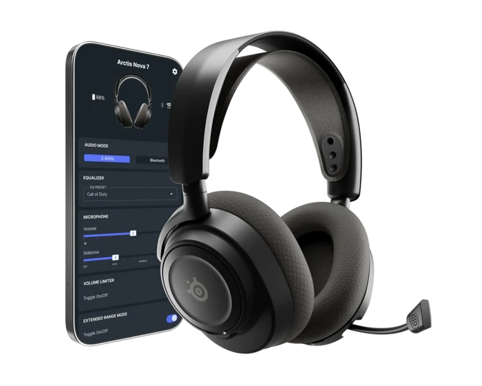 SteelSeries Arctis Nova 7 Wireless Gen 2 Multi-Platform Gaming Headset - Black