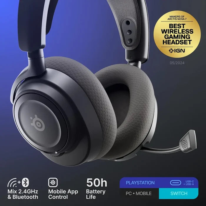 SteelSeries Arctis Nova 7P Wireless Gen 2 Gaming Headset - Black