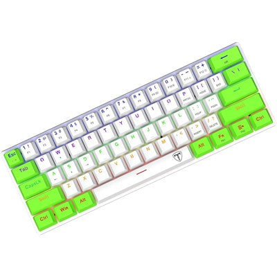 T-DAGGER Arena T-TGK321 Mechanical Gaming Keyboard - White/Green - PakByte Computers