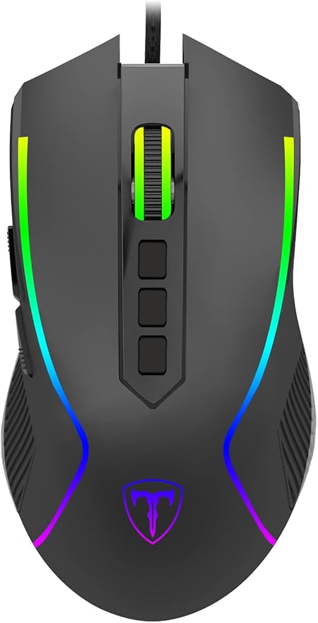 T-DAGGER  T-TGM209 Darkangel RGB Mouse - Black - PakByte Computers