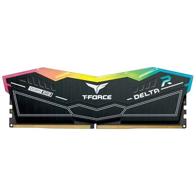 TeamGroup T-Force Delta RGB 16GB (2x8GB) 5200MHz (5200MT/s) CL40 DDR5 Desktop Gaming Memory - Black - PakByte Computers