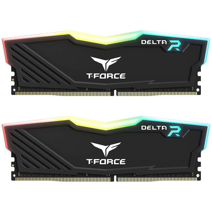 TeamGroup T-Force Delta RGB 32GB (2x16GB) 3600MHz C18 DDR4 Desktop Memory - Black - PakByte Computers