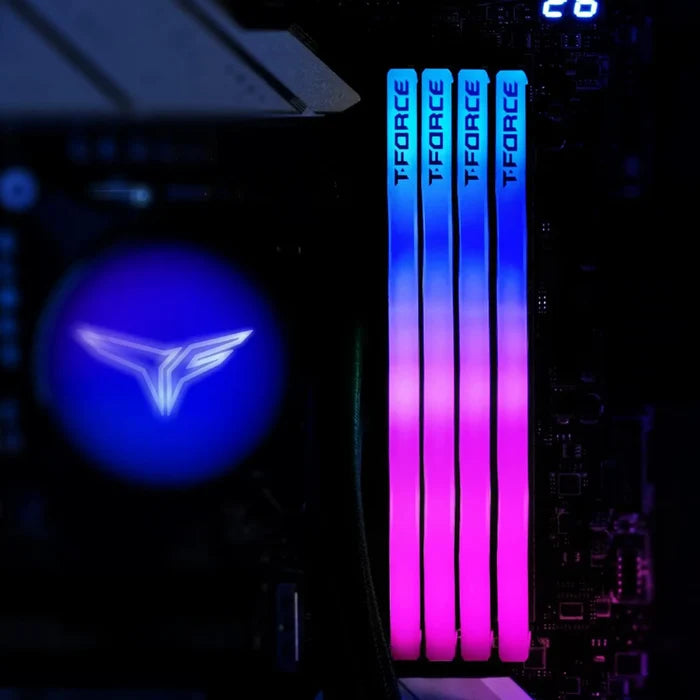TeamGroup T-Force Delta RGB 64GB (2x32GB) 6000MHz (6000MT/s) CL38 DDR5 Desktop Memory - Black - PakByte Computers