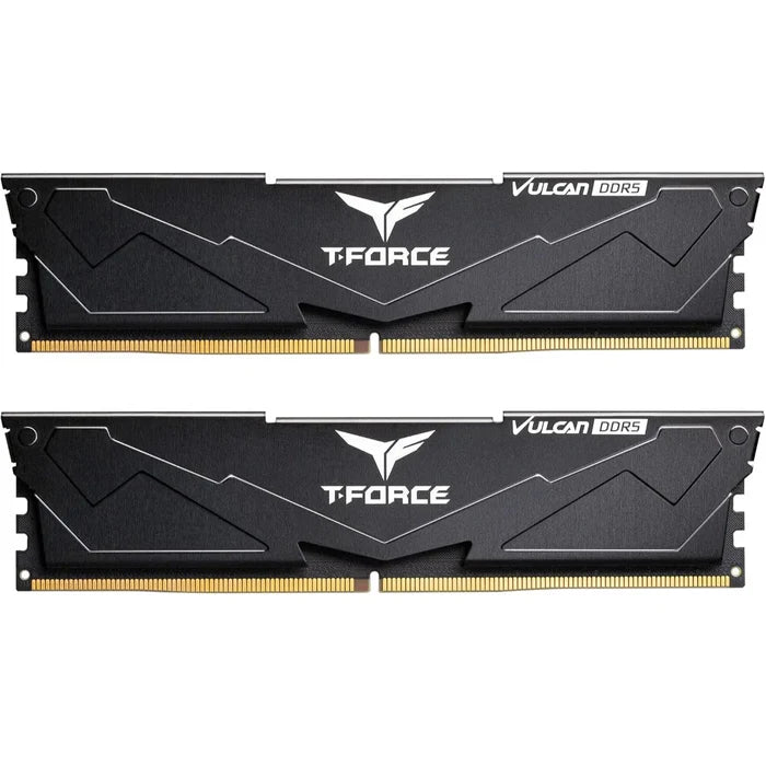 TeamGroup T-Force Vulcan 32GB (2x16GB) 6000MHz CL38 DDR5 Desktop Memory Ram - Black - PakByte Computers
