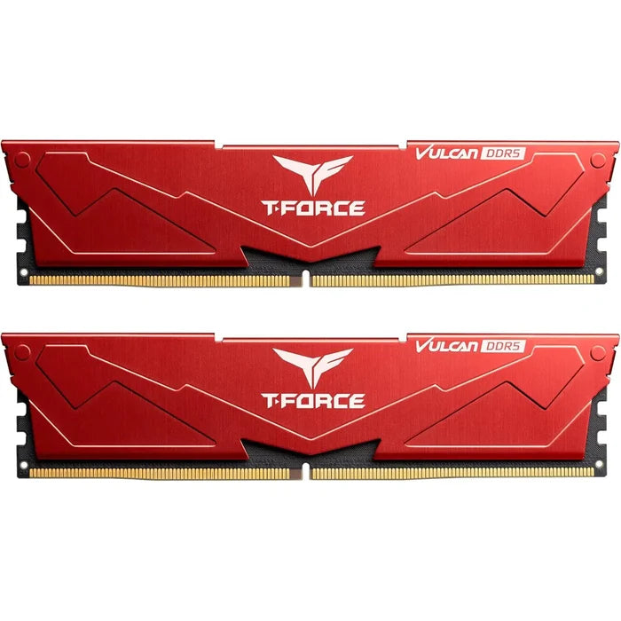 TeamGroup T-Force Vulcan 32GB (2x16GB) 6000MHz CL38 DDR5 Desktop Memory Ram - Red - PakByte Computers