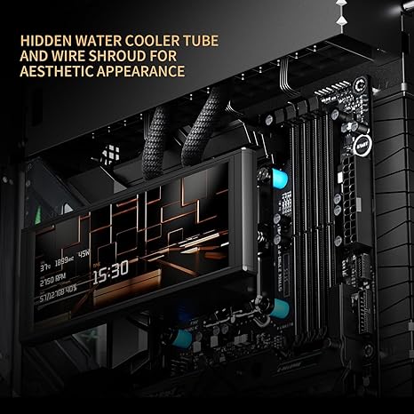 Thermalright A70 Vision ATX Gaming Case with 9.16" LCD Display - Black