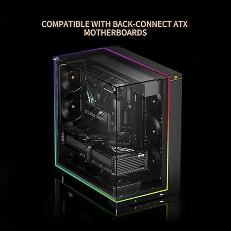 Thermalright A70 Vision ATX Gaming Case with 9.16" LCD Display - Black