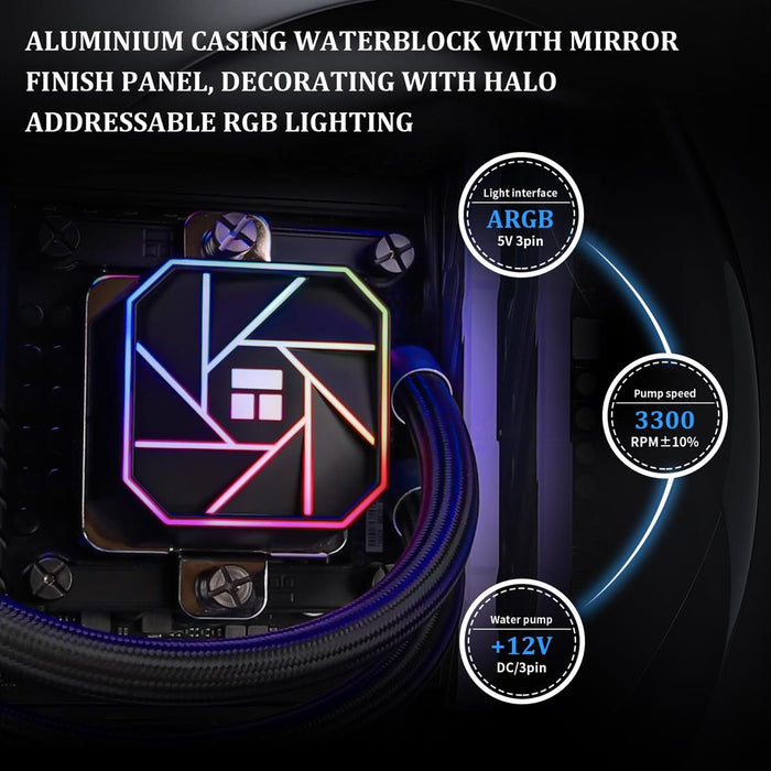 Thermalright Aqua Elite 360 V3 ARGB AIO 360mm Liquid CPU Cooler - Black - PakByte Computers