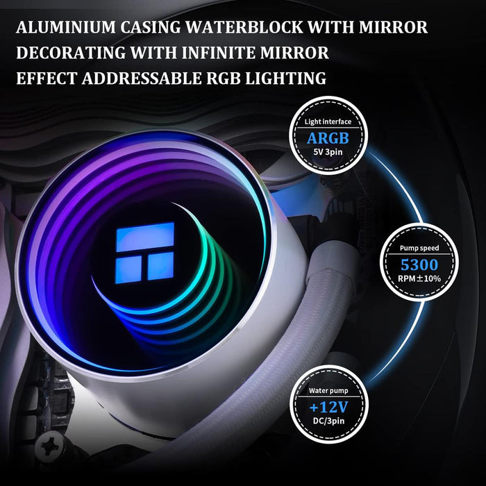 Thermalright Frozen Notte 240 White ARGB AIO 240mm Liquid CPU Cooler - PakByte