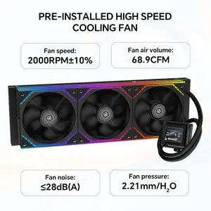 Thermalright Frozen Warframe 360 SE ARGB V2 360mm AIO Liquid CPU Cooler -  Black