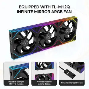 Thermalright Frozen Warframe 360 SE ARGB V2 360mm AIO Liquid CPU Cooler -  Black
