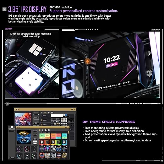 Thermalright Hyper Vision 360 ARGB AIO CPU Liquid Cooler - Black - PakByte Computers