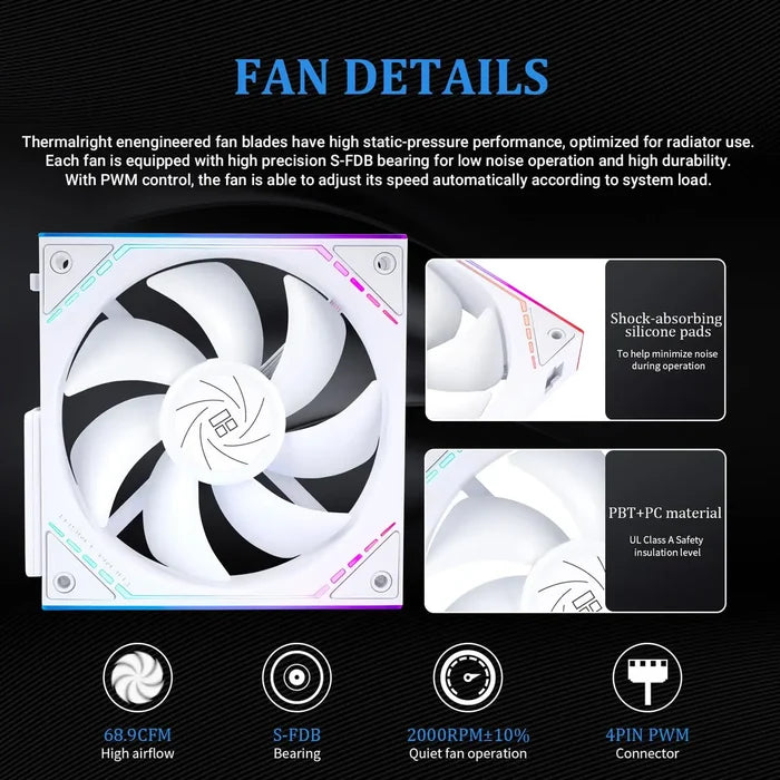 Thermalright Levita Vision 360 ARGB CPU AIO Cooler - White