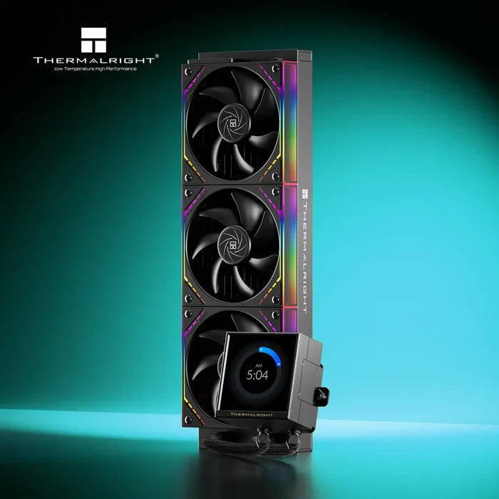 Thermalright Peerless Vision 360 ARGB 3.95" LCD Square Screen CPU Liquid Cooler - Black