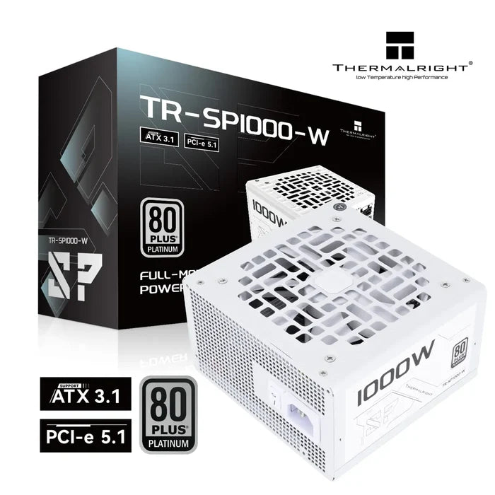 Thermalright SP-1000-W 1000W 80 Plus Platinum Fully Modular Power Supply - White - PakByte Computers