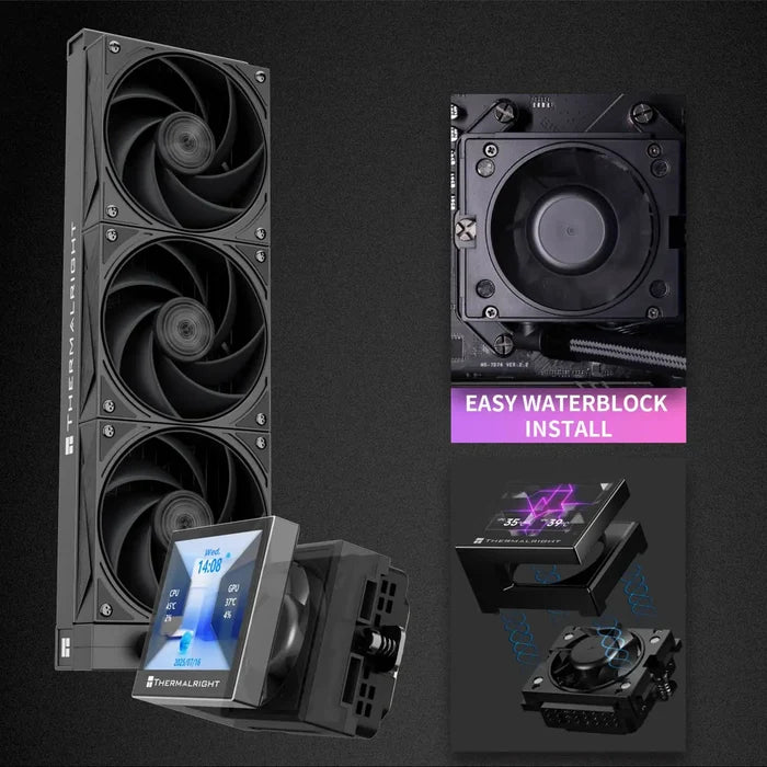 Thermalright Stream Vision 360 AIO CPU Liquid Cooler - Black - PakByte Computers
