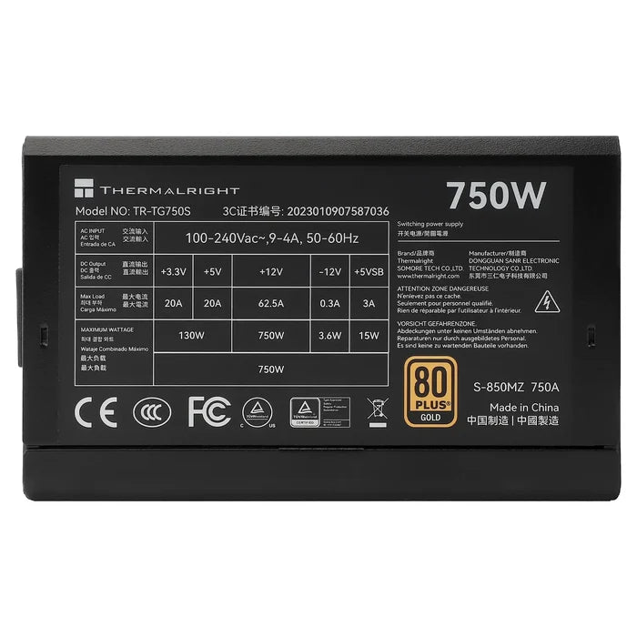 Thermalright TG-750S 750W 80 Plus Gold Power Supply - PakByte Computers