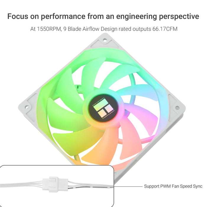 Thermalright TL-C12CW-S X5 CPU Fan 120mm ARGB Case Cooler Fan - PakByte Computers