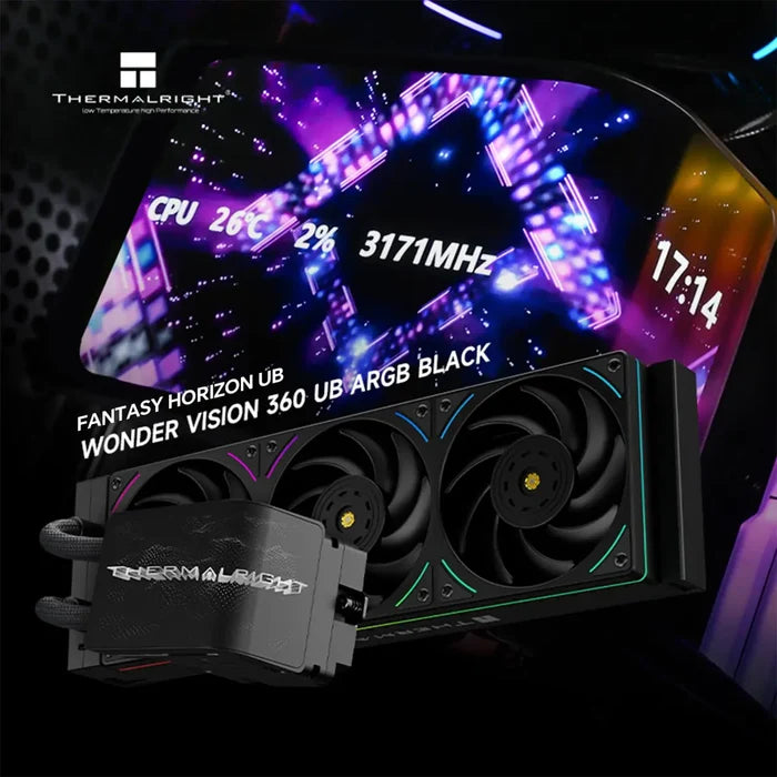 Thermalright Wonder Vision 360 UB ARGB CPU AIO Liquid Cooler - Black - PakByte Computers