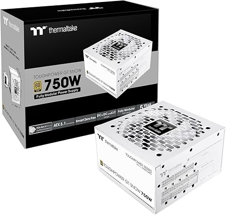 Thermaltake Toughpower GT 750W 80 Plus Gold Power Supply - Snow - PakByte Computers