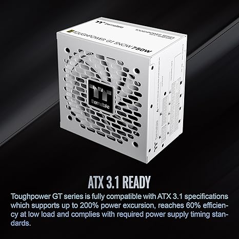 Thermaltake Toughpower GT 750W 80 Plus Gold Power Supply - Snow - PakByte Computers