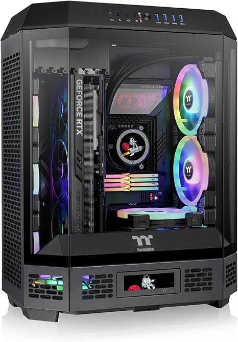 Thermaltake Tower 600 Mid-Tower ATX Case - Black - PakByte Computers