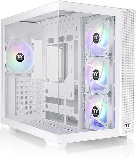Thermaltake View 380 TG ARGB Mid Tower ATX Case - Snow - PakByte Computers