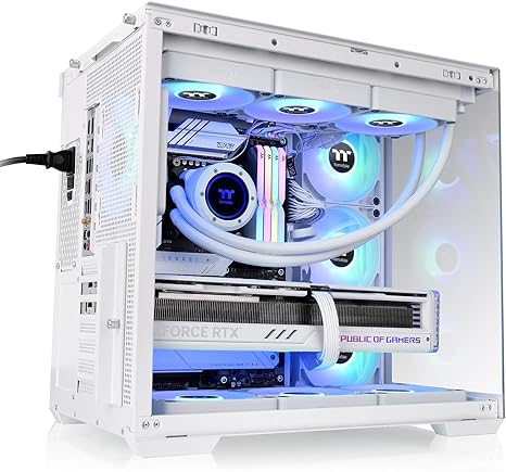 Thermaltake View 380 TG ARGB Mid Tower ATX Case - Snow - PakByte Computers