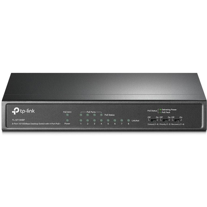 TP-Link TL-SF1008P V7 8-Port 10/100Mbps Desktop Switch with 4-Port PoE+ - PakByte Computers