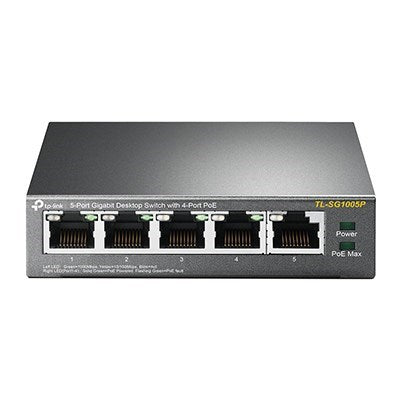 TP-Link TL-SG1005P 5-Port Gigabit Desktop Switch with 4-Port PoE, QoS, and IGMP Snooping - PakByte Computers