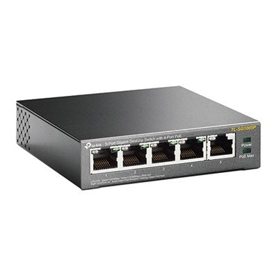 TP-Link TL-SG1005P 5-Port Gigabit Desktop Switch with 4-Port PoE, QoS, and IGMP Snooping - PakByte Computers