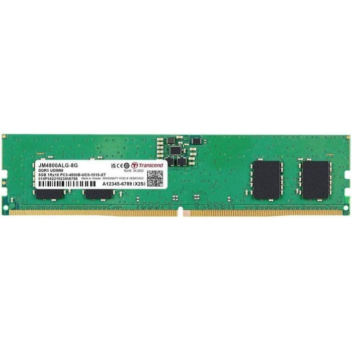 Transcend JetRam 8GB 4800MHz C40 DDR5 U-DIMM Desktop Memory - PakByte Computers