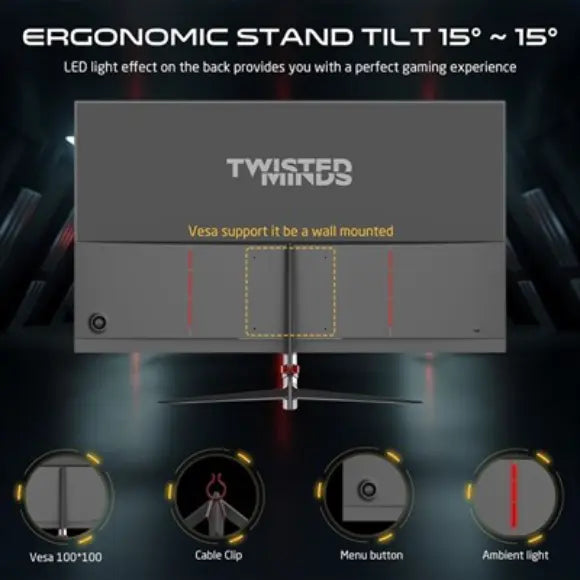 Twisted Minds TM27DFI 27" FHD 165Hz 1ms Gaming Monitor - PakByte Computers