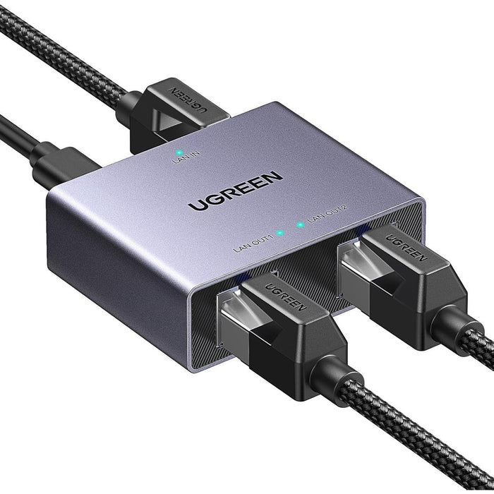 Ugreen 1000Mbps Ethernet Splitter 1 to 2, Plug and Play