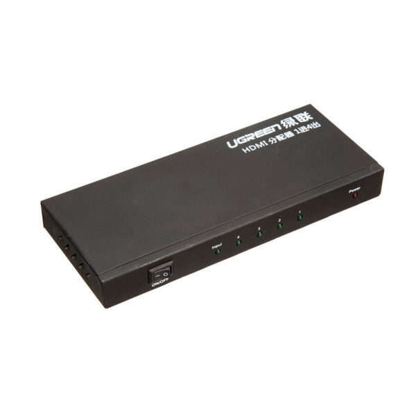 UGREEN 1×4 HDMI Amplifier Splitter (Black) Cascade/EDID - PakByte
