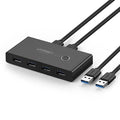 UGREEN 30768 USB 3.0 4-Port Switch With 2 Pack USB Male Cable - PakByte Computers