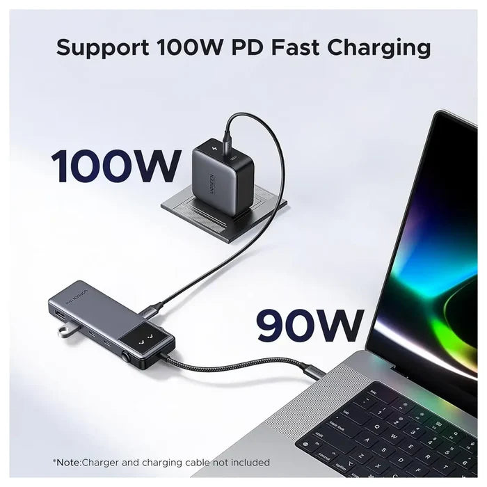 Ugreen 35998 UNO 6 In 1 USB-C HUB, 10Gbps USB-C and USB-A, 4K@60Hz HDMI