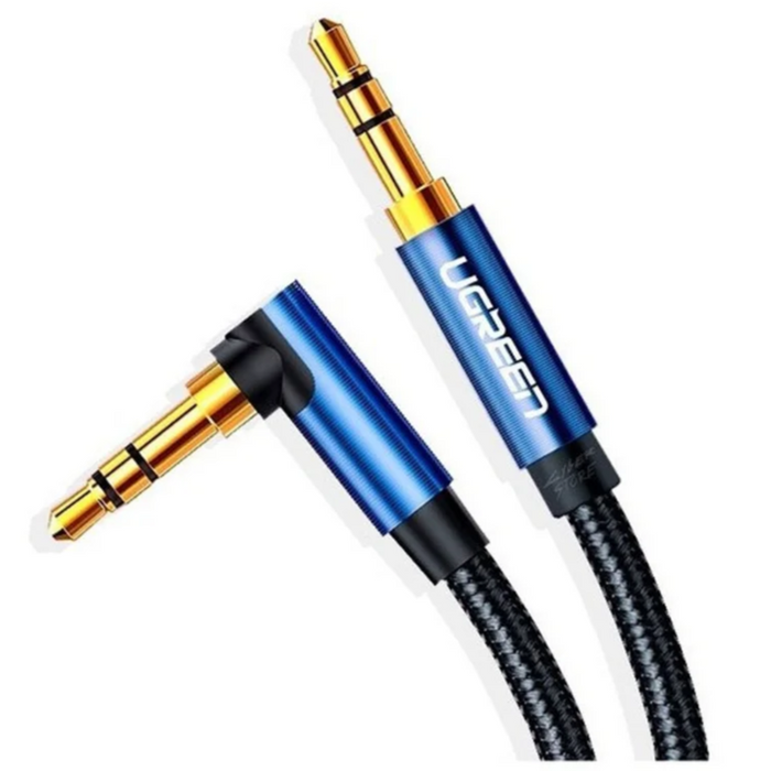 Ugreen 3.5mm Male to 3.5mm Male Cable Gold Plated Metal Case with Braid 1.5M (Blue) - PakByte