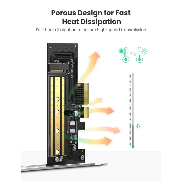 Ugreen 70503 M.2 NVME to PCI Express 3.0 x4 SSD Card Adapter - PakByte Computers