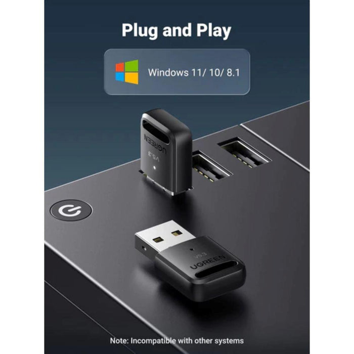 Ugreen 90225 USB Bluetooth 5.3 Adapter for PC - PakByte Computers