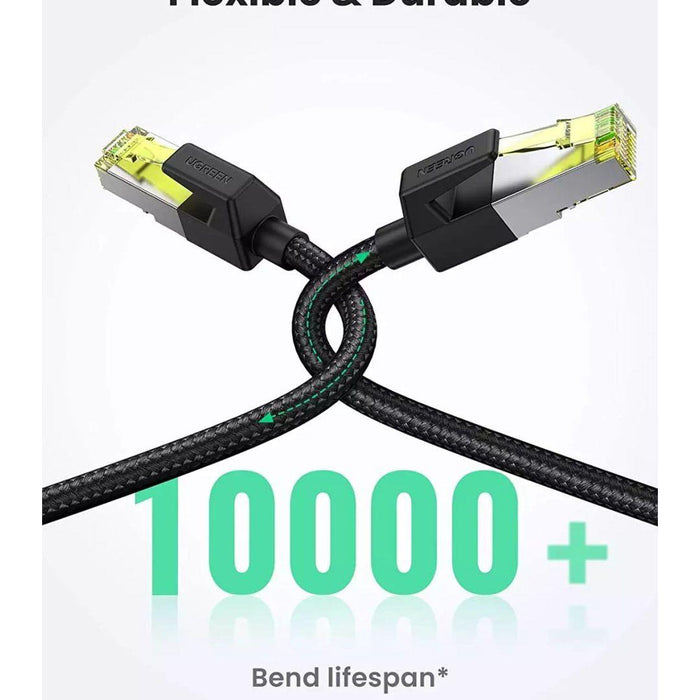 UGREEN Cat 7 Ethernet Cable Braided Pure Copper 10m (Black) - PakByte