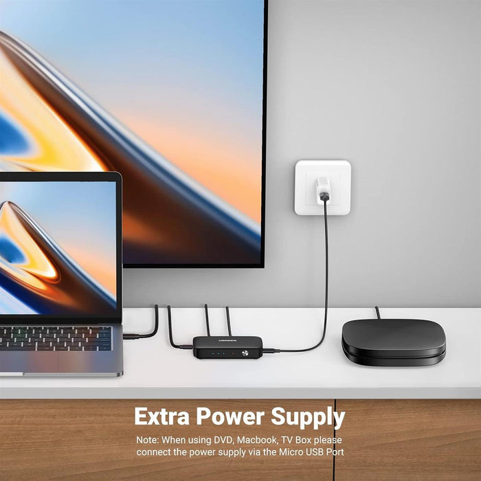 UGREEN HDMI Switcher 3 In 1 Out 4K@30HZ - PakByte