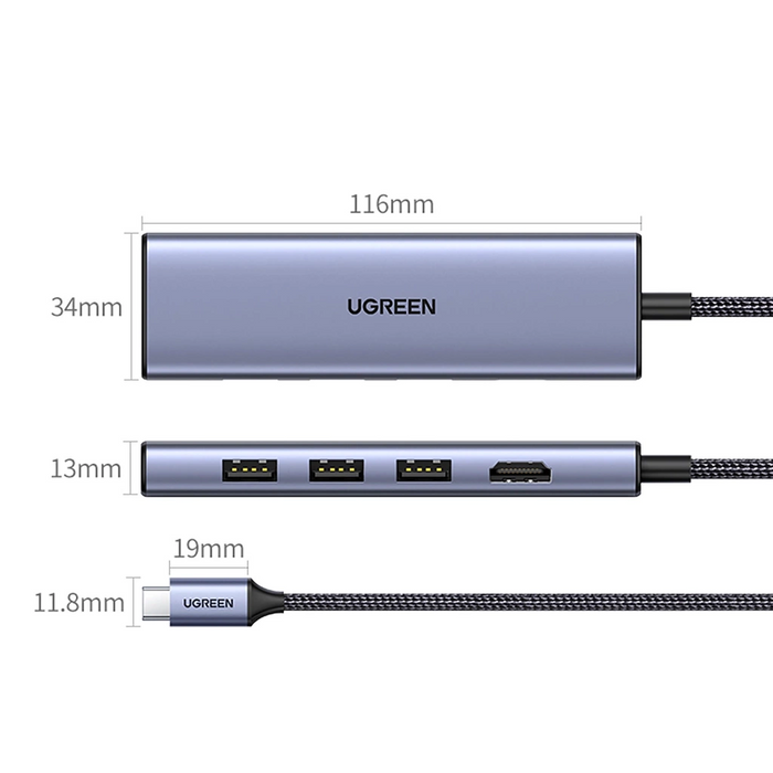 UGREEN USB-C Multifunction Adapter (6- in-1) - PakByte