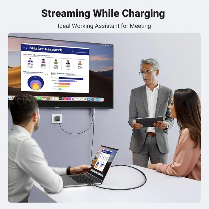 Ugreen USB-C to HDMI Cable with 100W PD Fast Charging Adapter