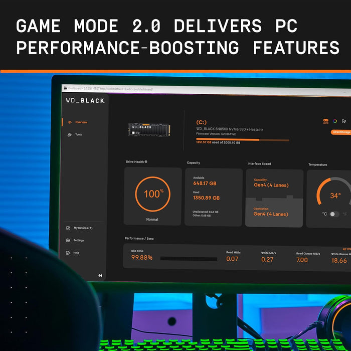 WD Black SN850X 1TB M.2 NVMe Gen4 SSD - PakByte Computers