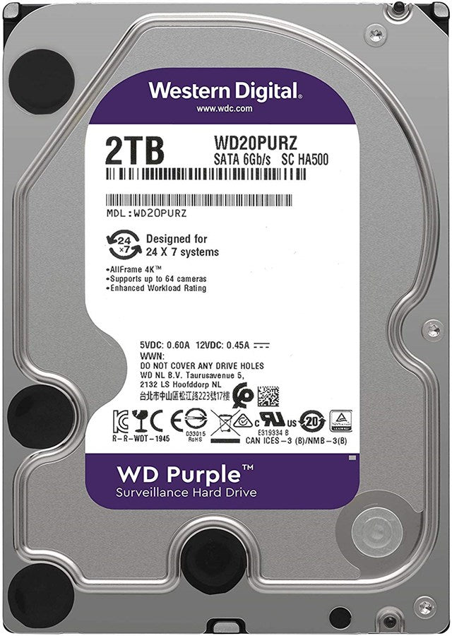 WD Purple 2TB Surveillance Hard Disk Drive