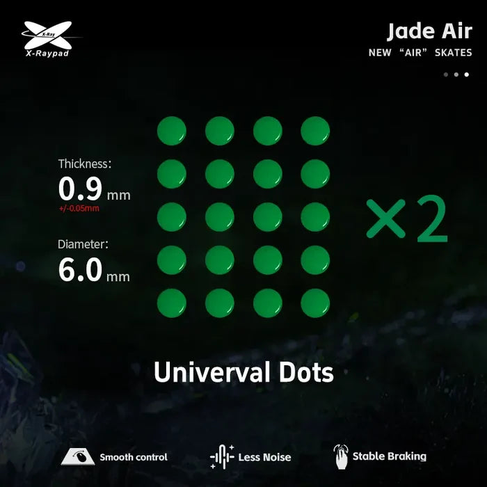 X-Raypad Jade Air DIY Mouse Skates D6.5mm Universal Dots-Quiet and Speed