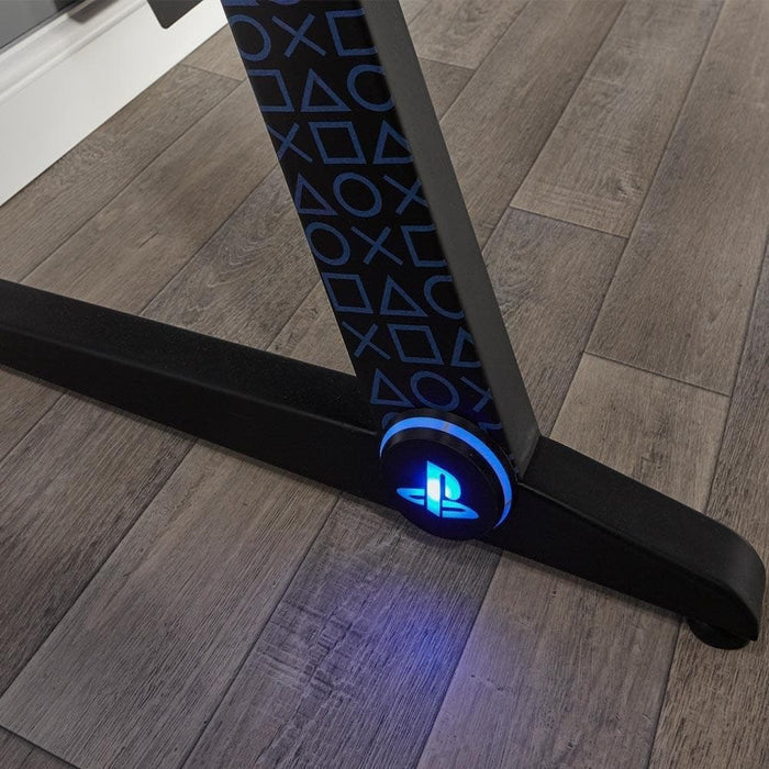 X Rocker Official PlayStation Borealis Gaming Desk with LED Lighting - PakByte Computers
