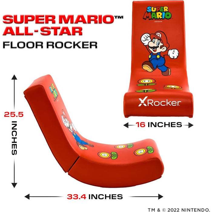 X Rocker Super Mario Video Gaming Floor Chair - Red - PakByte Computers